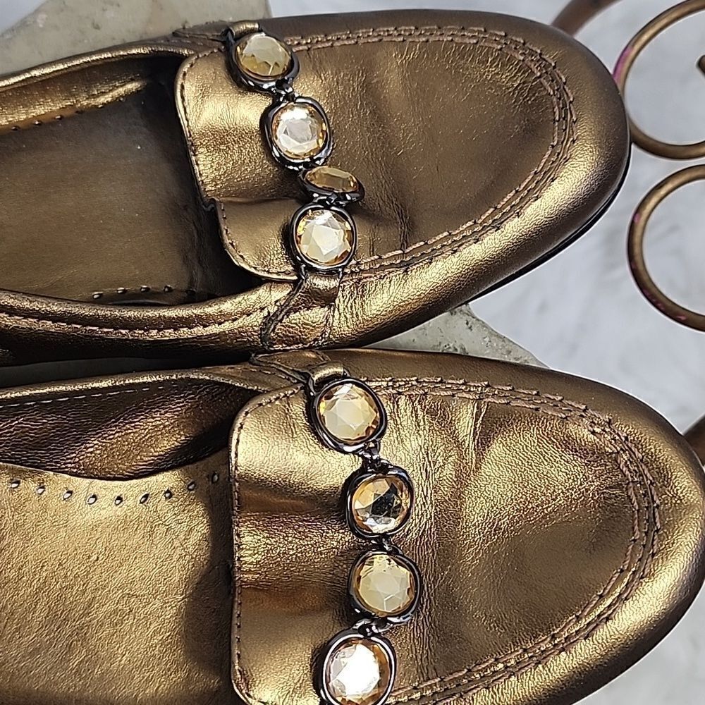 Antonio Melani Leather 'Dazzle' Bronze Size 6 M